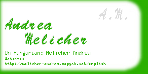 andrea melicher business card